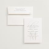 "Conley" - Wedding Invitations in Leaf by Kristie Kern - Invitation with Envelope