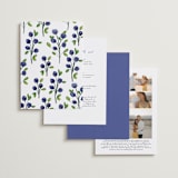 "Blue Bells" - Wedding Invitations in Cornflower by Mere Paper - Back of Card Options