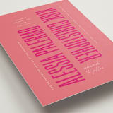 "Pop Romance" - Wedding Invitations in Fruit Punch by Ashley DeMeyere - Detail