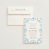 "Almafi" - Wedding Invitations in Cerulean by Itsy Belle Studio - Invitation with Envelope