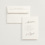 "Whimsy" - Wedding Invitations in Latte by Cara Scott - Invitation with Envelope