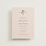 "Floral Monogram" - Wedding Invitations in Champagne by Lindsay Megahed - Front