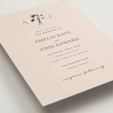 "Floral Monogram" - Wedding Invitations in Champagne by Lindsay Megahed - Detail
