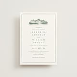 "Mountain Ridge" - Wedding Invitations in Pine by Amy Kross - Front