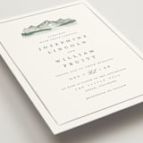 "Mountain Ridge" - Wedding Invitations in Pine by Amy Kross - Detail