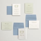 "Avalon" - Wedding Invitations in Chiffon by Everett Paper Goods - Invitation Suite