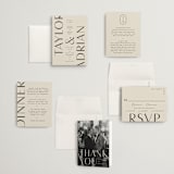 "Amara" - Wedding Invitations in Sand by Robert and Stella - Invitation Suite