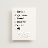 "Key Ingredients" - Wedding Invitations in Cotton by Christie Garcia - Front