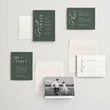 "Flip" - Wedding Invitations in Forest by Kelly Schmidt - Invitation Suite