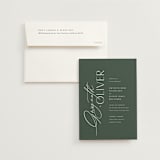 "Flip" - Wedding Invitations in Forest by Kelly Schmidt - Invitation with Envelope