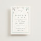 "Nouveau Frame" - Wedding Invitations in Seafoam by Ashley DeMeyere - Front