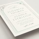"Nouveau Frame" - Wedding Invitations in Seafoam by Ashley DeMeyere - Detail