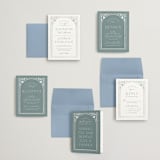 "Nouveau Frame" - Wedding Invitations in Seafoam by Ashley DeMeyere - Invitation Suite