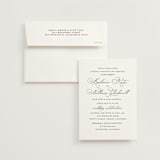 "Organza" - Wedding Invitations in Linen by Jill Means - Invitation with Envelope