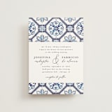 "watercolor azulejo" - Wedding Invitations in Azure by Anastasia Makarova - Front