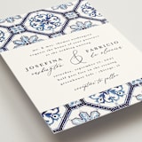 "watercolor azulejo" - Wedding Invitations in Azure by Anastasia Makarova - Detail