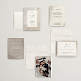 "Gossamer" - Wedding Invitations in Sandstone by Kate Ahn - Invitation Suite
