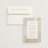 "Gossamer" - Wedding Invitations in Sandstone by Kate Ahn - Invitation with Envelope