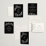 "Enchanted fields" - Wedding Invitations in Noir by Jennifer Wick - Invitation Suite