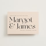 "SoHo" - Wedding Invitations in Blush by Hudson meet Rose - Front