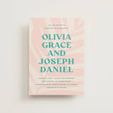 "The Palm" - Wedding Invitations in Flamingo by Pixel and Hank - Front