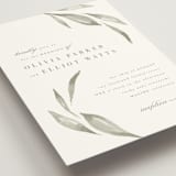 "Whispered Leaves" - Wedding Invitations in Leaf by Kristie Kern - Detail