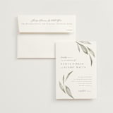"Whispered Leaves" - Wedding Invitations in Leaf by Kristie Kern - Invitation with Envelope