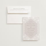 "Lace Trim" - Wedding Invitations in Cream by Kristen Smith - Invitation with Envelope