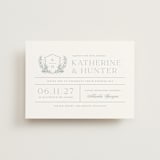 "Modern Crest" - Wedding Invitations in Sea by Kristen Smith - Front