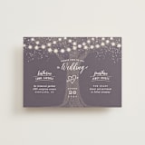 "Garden Lights" - Wedding Invitations in Plum by Hooray Creative - Front