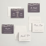 "Garden Lights" - Wedding Invitations in Plum by Hooray Creative - Invitation Suite