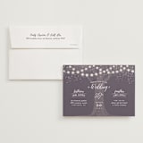 "Garden Lights" - Wedding Invitations in Plum by Hooray Creative - Invitation with Envelope