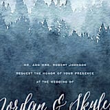 "Mountain Retreat" - Wedding Invitations in Evening Sky by Design Lotus - Detail