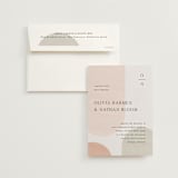 "Curves" - Wedding Invitations in Cafe by Pixel and Hank - Invitation with Envelope