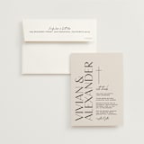 "Ascent" - Wedding Invitations in Ecru by Erica Krystek - Invitation with Envelope