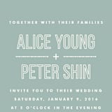 "Shades" - Wedding Invitations in Celadon by Olive and Violet - Detail