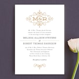 "Ornate Monogram" - Wedding Invitations in Faux Gold by Kristen Smith - Front