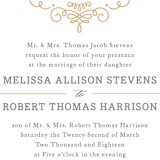 "Ornate Monogram" - Wedding Invitations in Faux Gold by Kristen Smith - Detail