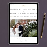 "Ornate Monogram" - Wedding Invitations in Faux Gold by Kristen Smith - FREE Wedding Website
