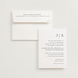 "Sophistotype" - Wedding Invitations in Sea Salt by Snow and Ivy - Invitation with Envelope