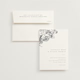 "Delicate" - Wedding Invitations in Pearl by Emily Sabol Goss - Invitation with Envelope
