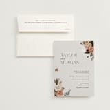 "Boho Chic" - Wedding Invitations in Moonstone by Cass Loh - Invitation with Envelope