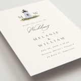 "East Coast Lighthouse" - Wedding Invitations in Snow by Becky Nimoy - Detail