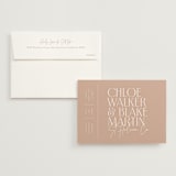 "Overlap" - Wedding Invitations in Terracotta by Kelly Schmidt - Invitation with Envelope
