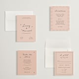 "Ballpoint Suite" - Wedding Invitations in Blush by Ani Somi - Invitation Suite