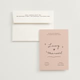 "Ballpoint Suite" - Wedding Invitations in Blush by Ani Somi - Invitation with Envelope