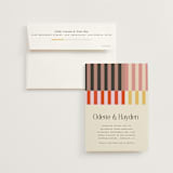 "Quilted Grid" - Wedding Invitations in Petal by Morgan Kendall - Invitation with Envelope