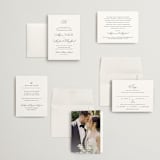 "Initial" - Wedding Invitations in Pearl by Jennifer Postorino - Invitation Suite