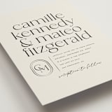 "Modern Monogram" - Wedding Invitations in Latte by Jackie Crawford - Detail