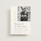 "Wedding Editorial" - Wedding Invitations in Tuxedo by Ana de Sousa - Front